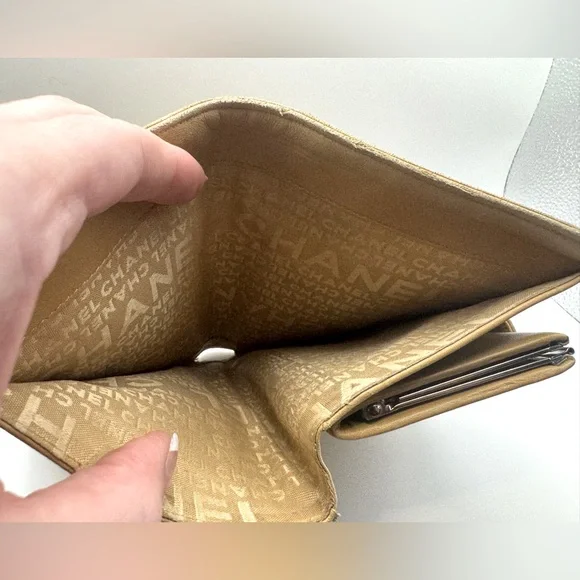 Chanel Long Wallet with Coin Pocket Precious Symbols Camel Leather Authentic y2k - Picture 13 of 16